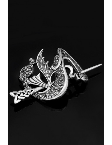 Accesoriu pentru coc, model etnic cu dragon chinezesc de apa