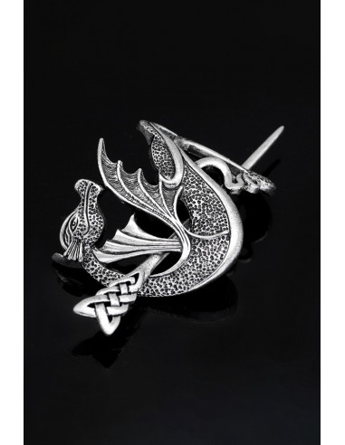 Accesoriu pentru coc, model etnic cu dragon chinezesc de apa