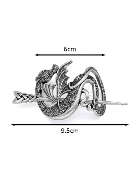 Accesoriu pentru coc, model etnic cu dragon chinezesc de apa