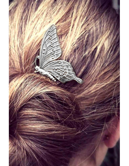Pieptene pentru par, model fluture cu aripile stranse