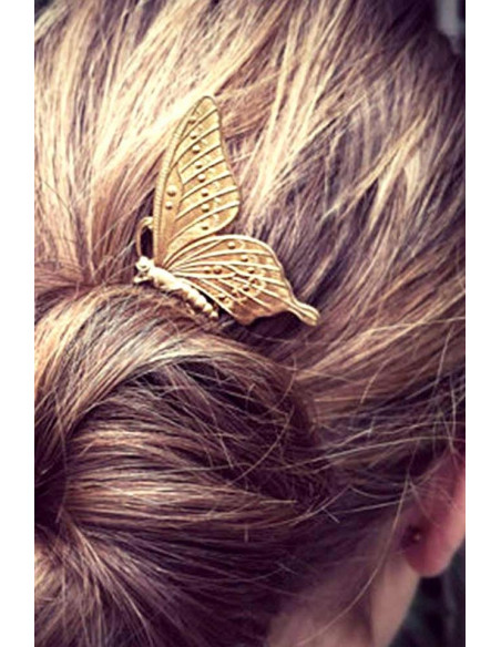 Pieptene pentru par, model fluture cu aripile stranse
