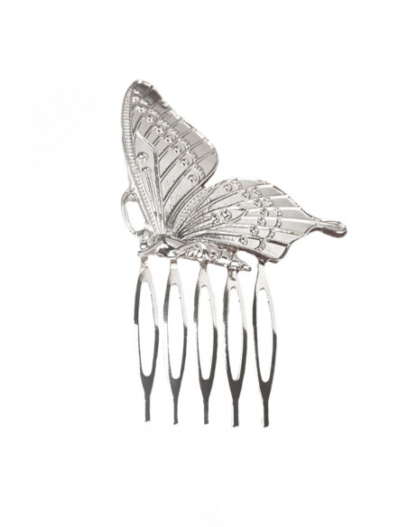Pieptene pentru par, model fluture cu aripile stranse