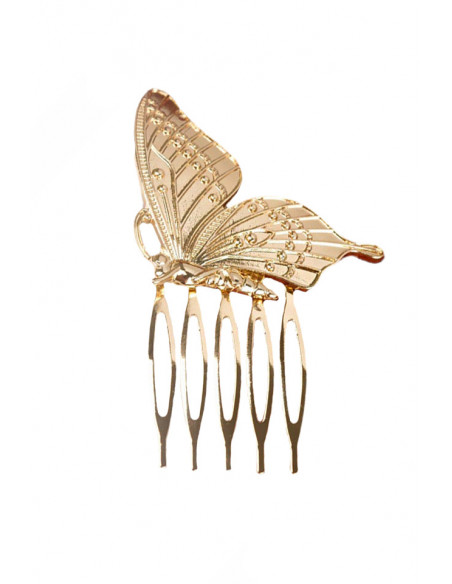 Pieptene pentru par, model fluture cu aripile stranse