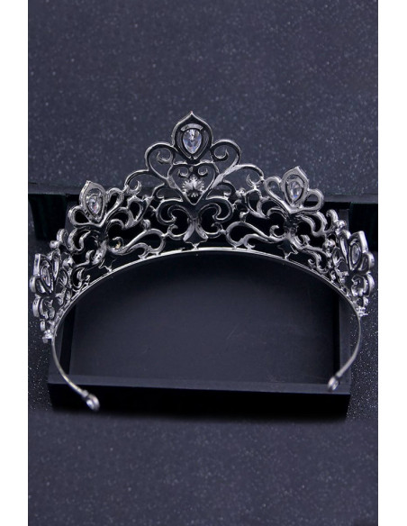 Tiara eleganta Anastasia, model baroc, cristale rotunde si zirconii cubice