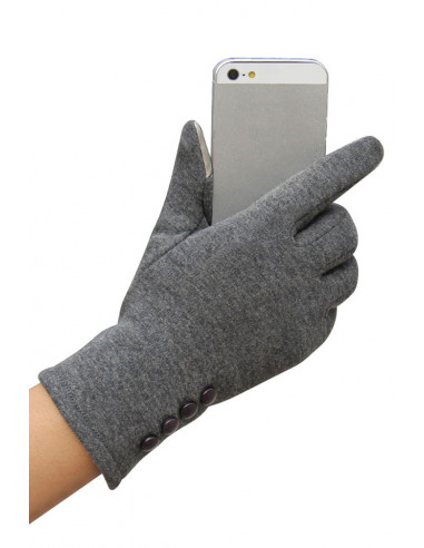 Manusi touchscreen pentru femei, elegante, cu nasturi