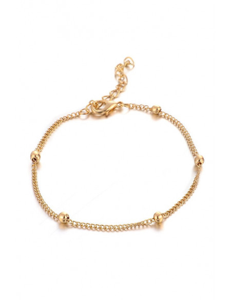 Set 3 bratari elegante, lantisor gros, bilute metalice si cristale