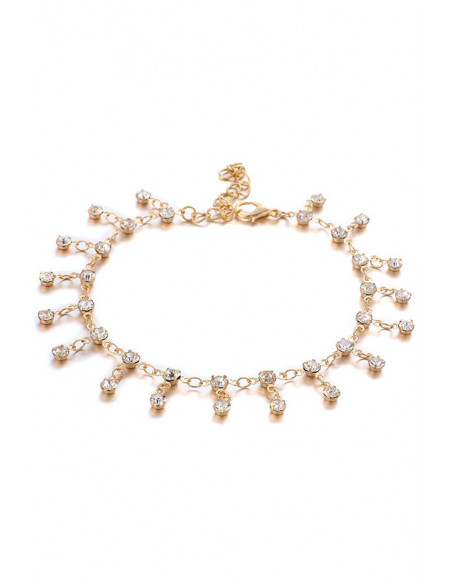 Set 3 bratari elegante, lantisor gros, bilute metalice si cristale