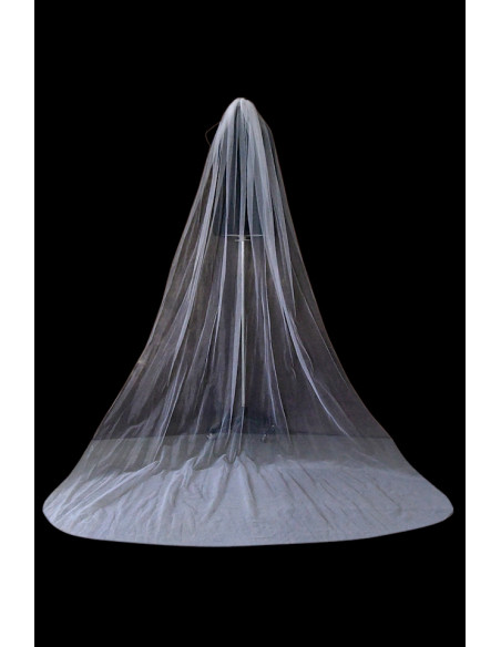 Voal de mireasa stil Capela, dublu, incretit, 200cm V30