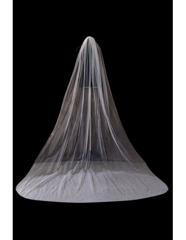Voal de mireasa stil Capela, dublu, incretit, 200cm V30
