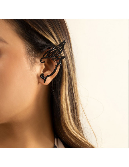 Cercel ear cuff wrap, ureche de elf, model fluture