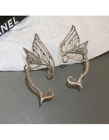 Cercel ear cuff wrap, ureche de elf, model fluture