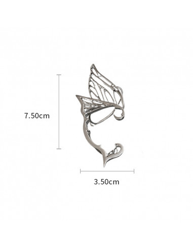 Cercel ear cuff wrap, ureche de elf, model fluture