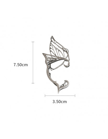 Cercel ear cuff wrap, ureche de elf, model fluture
