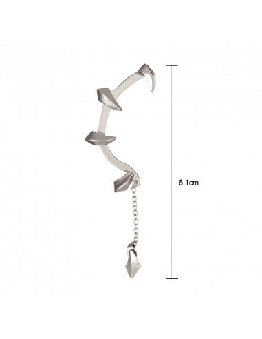 Cercel ear cuff wrap, gheare in jurul urechii si lantisor