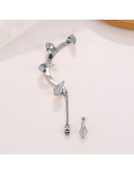 Cercel ear cuff wrap, gheare in jurul urechii si lantisor
