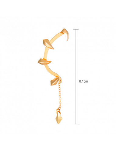 Cercel ear cuff wrap, gheare in jurul urechii si lantisor