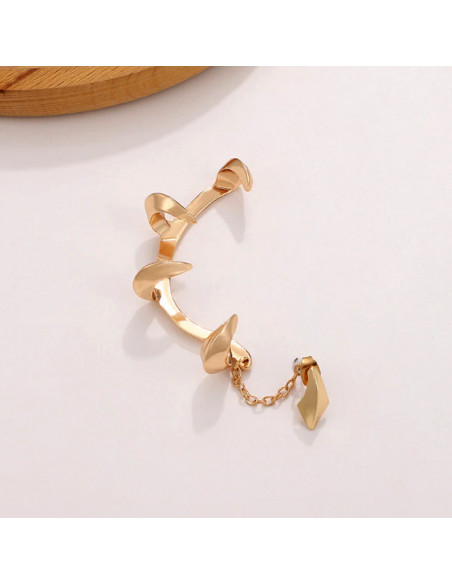 Cercel ear cuff wrap, gheare in jurul urechii si lantisor