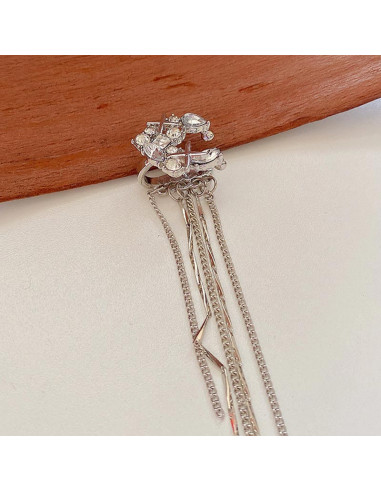 Ear cuffs eleganti, semiluni cu cristale si stelute, si lantisoare