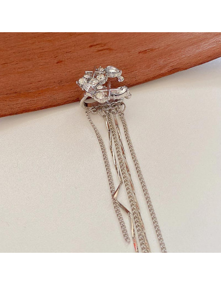 Ear cuffs eleganti, semiluni cu cristale si stelute, si lantisoare