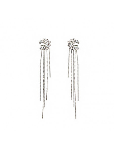 Ear cuffs eleganti, semiluni cu cristale si stelute, si lantisoare