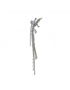 Ear cuff elegant, zana cu cristale si lantisoare lungi 2
