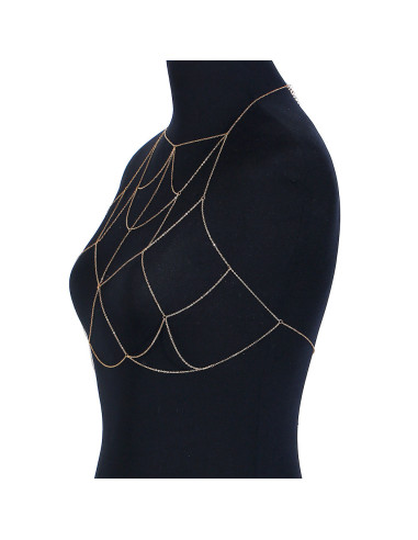 Lant elegant pentru piept, plasa din lantisor subtire