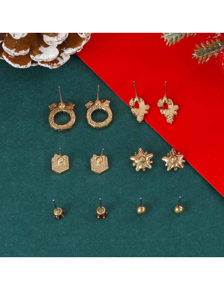 Set cercei de Craciun, acadele, fundite, coronite, cadouri, cristale si bilute aurii