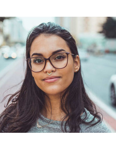 Inel fals pentru nas Septum Ring model cu 5 cristale, piercing fals 2