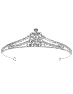 Tiara eleganta Night Angel, model delicat cu cristale dreptunghiulare si ascutite