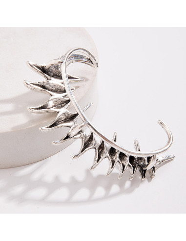 Cercei ear cuff wrap, model punk cu tepi lungi