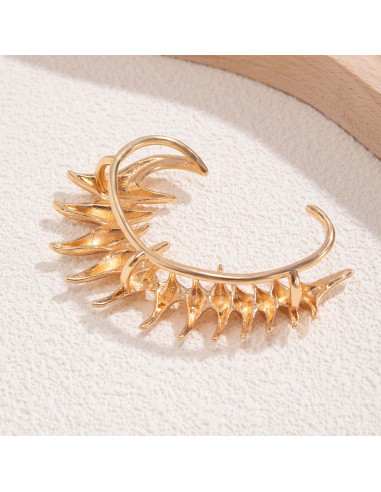 Cercei ear cuff wrap, model punk cu tepi lungi