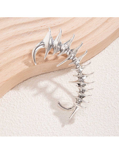 Cercei ear cuff wrap, model punk cu tepi lungi