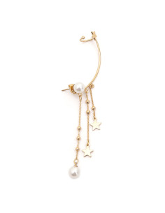 Cercel ear cuff cu lantisoare, bilute, stelute si perlute 2
