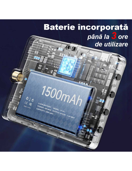 Lampa Foto Video RGB LED Profesionala Ultra Subtire, 360 Culori, 3000K-9900K, 1500mAh, 5W, 20 Efecte, CRI 80+, Mini-Trepied