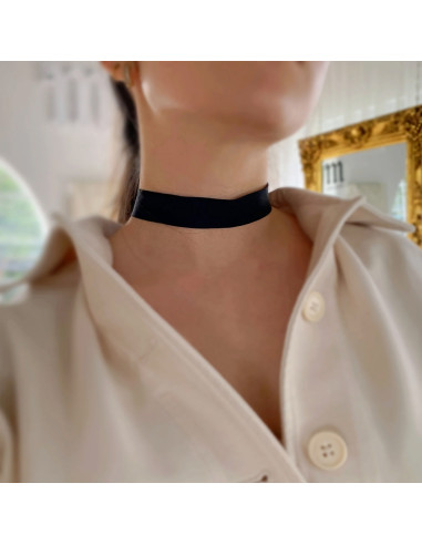 Set 3 coliere choker din catifea, de diverse latimi