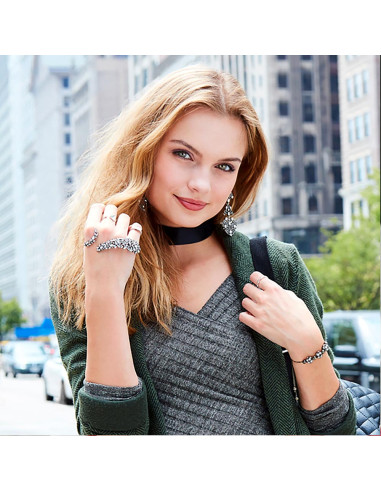 Set 3 coliere choker din catifea, de diverse latimi