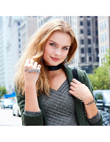 Set 3 coliere choker din catifea, de diverse latimi