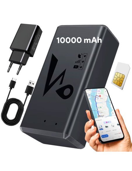 Mini GPS Tracker 4G LTE cu Magnet Puternic, 10000mAh, Localizare GPS/BDS/LBS/GSM, Cartela SIM Inclusa, Istoric Traseu