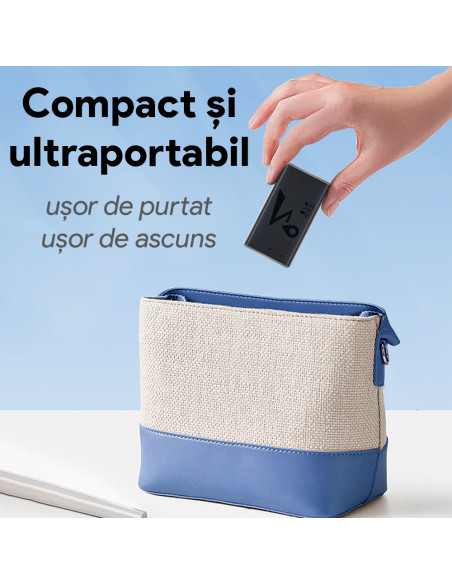 Mini GPS Tracker 4G LTE cu Magnet Puternic, 10000mAh, Localizare GPS/BDS/LBS/GSM, Cartela SIM Inclusa, Istoric Traseu