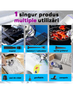 Aspirator Auto 4 in 1 Wireless, 18000PA, 100W, Motor Brushless 90000RPM, 6000mAh, 35 min, 11 Accesorii, 3 Filtre, Borseta 2
