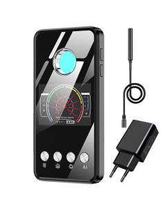 Detector camere ascunse cu AI, aparate de spionaj, microfoane spion și GPS tracker, 2000 mAh, 48 ore, acoperire 15m, 1 MHz-8 GHz