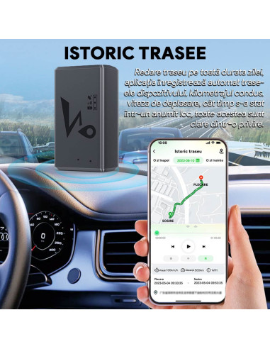 Mini GPS Tracker 4G LTE cu Magnet Puternic, 3000mAh, Localizare GPS/BDS/LBS/GSM, Cartela SIM Inclusa, Istoric Traseu