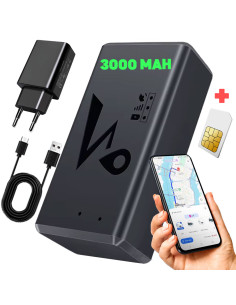 Mini GPS Tracker 4G LTE cu Magnet Puternic, 3000mAh, Localizare GPS/BDS/LBS/GSM, Cartela SIM Inclusa, Istoric Traseu