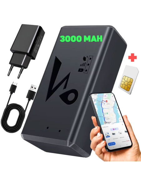 Mini GPS Tracker 4G LTE cu Magnet Puternic, 3000mAh, Localizare GPS/BDS/LBS/GSM, Cartela SIM Inclusa, Istoric Traseu