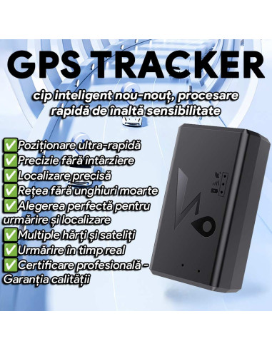 Mini GPS Tracker 4G LTE cu Magnet Puternic, 3000mAh, Localizare GPS/BDS/LBS/GSM, Cartela SIM Inclusa, Istoric Traseu