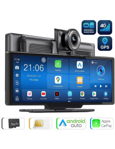 Navigație Auto 4G 10.26" Android 14, 8-Core, 4GB RAM, 64GB ROM, GPS, CarPlay & Android Auto, MirrorCast, SIM, 64GB