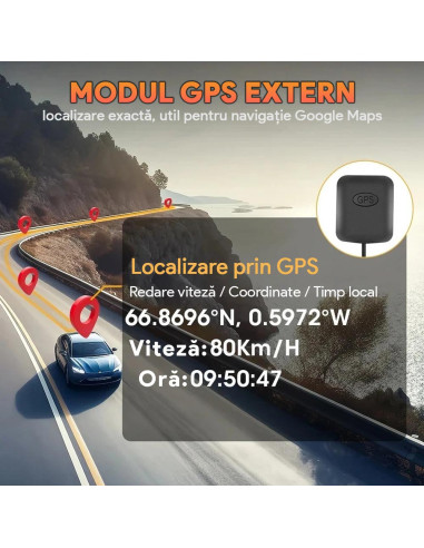Navigație Auto 4G 10.26" Android 14, 8-Core, 4GB RAM, 64GB ROM, GPS, CarPlay & Android Auto, MirrorCast, SIM, 64GB