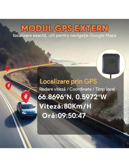 Navigație Auto 4G 10.26" Android 14, 8-Core, 4GB RAM, 64GB ROM, GPS, CarPlay & Android Auto, MirrorCast, SIM, 64GB
