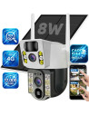 Camera de Supraveghere 4G Dubla, 6MP, Panou Solar 8W, 12.000mAh, Zoom 10x, Nocturna Color, SIM cu internet nelimitat inclus