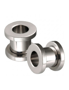 Flesh Tunnel cu filet din otel, ear expander, pierce ureche